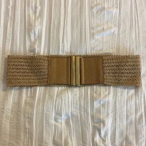 Tan Stretch Crochet Belt